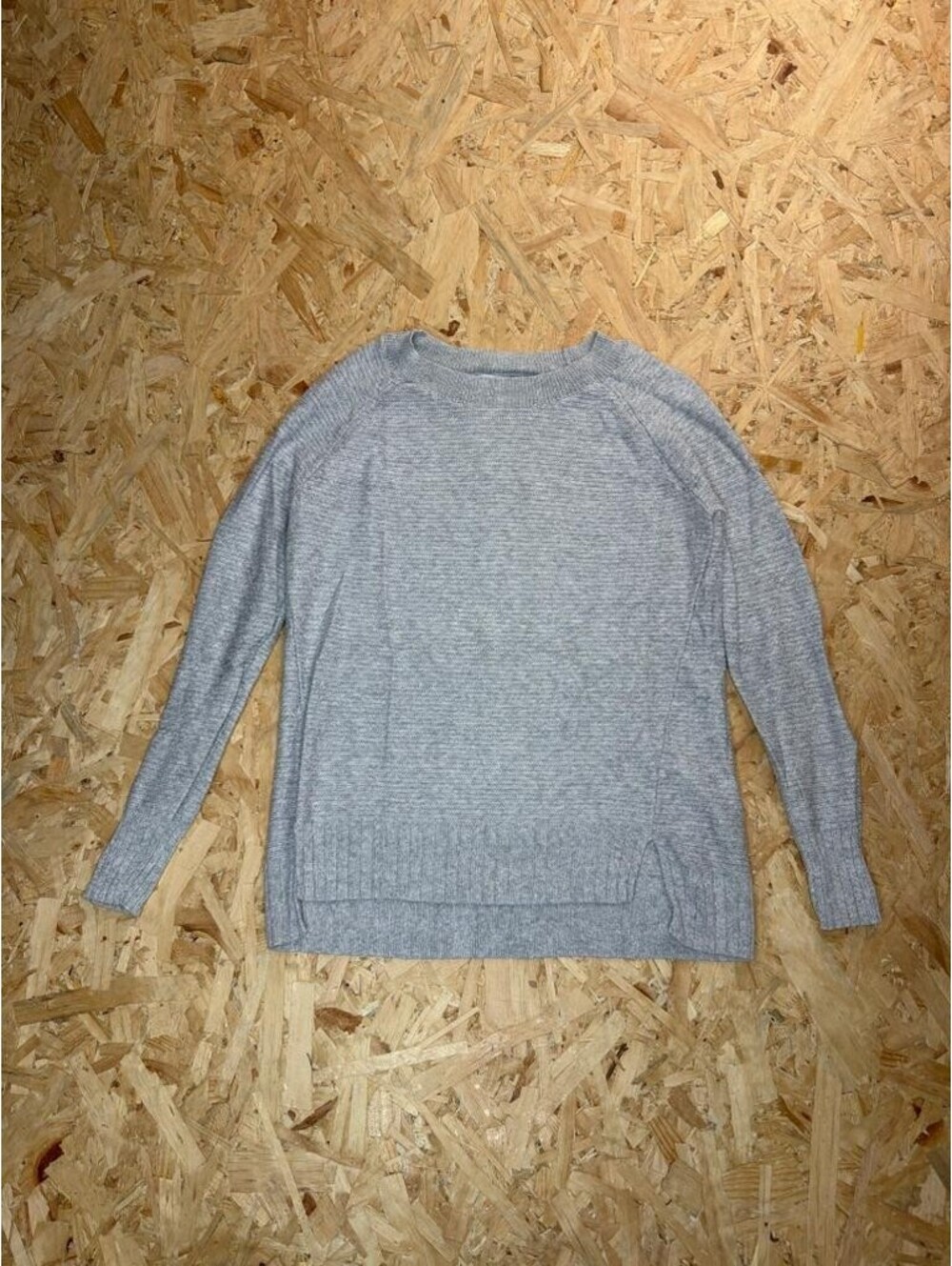 Old Navy Sweater Womens Small Gray Knit Crewneck Raglan Sleeve Pullover